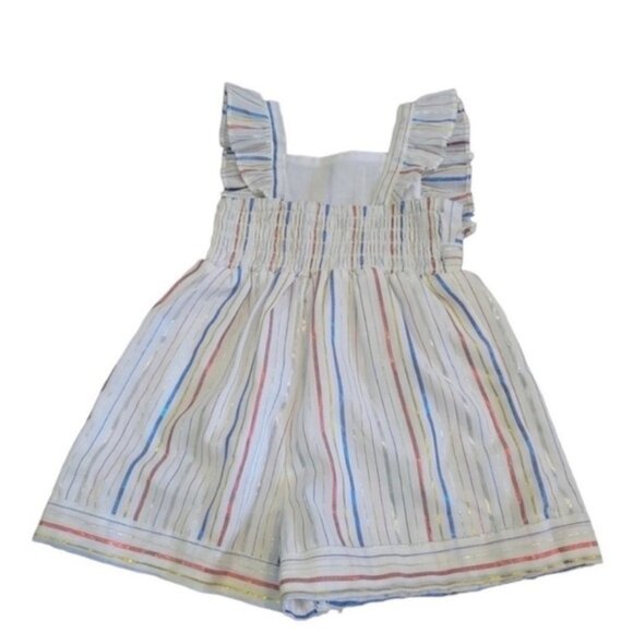 Pastourelle Striped Ruffle Glitter Romper Size 18 months - Picture 2 of 10